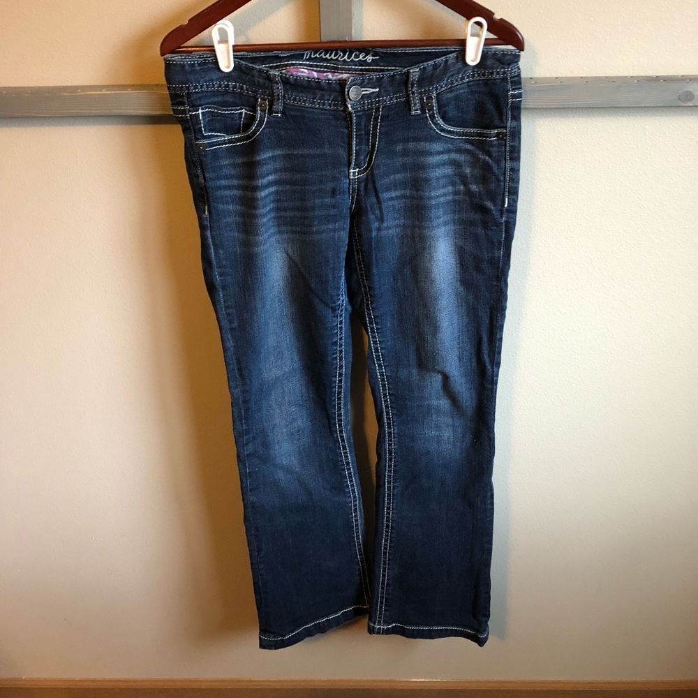 Dark blue boot cut jeans